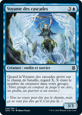 carte magique bleu Voyante des cascades