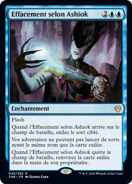 carte Magic effacement selon Ashiok