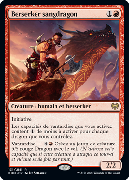 carte magic rouge Berserker sandragon