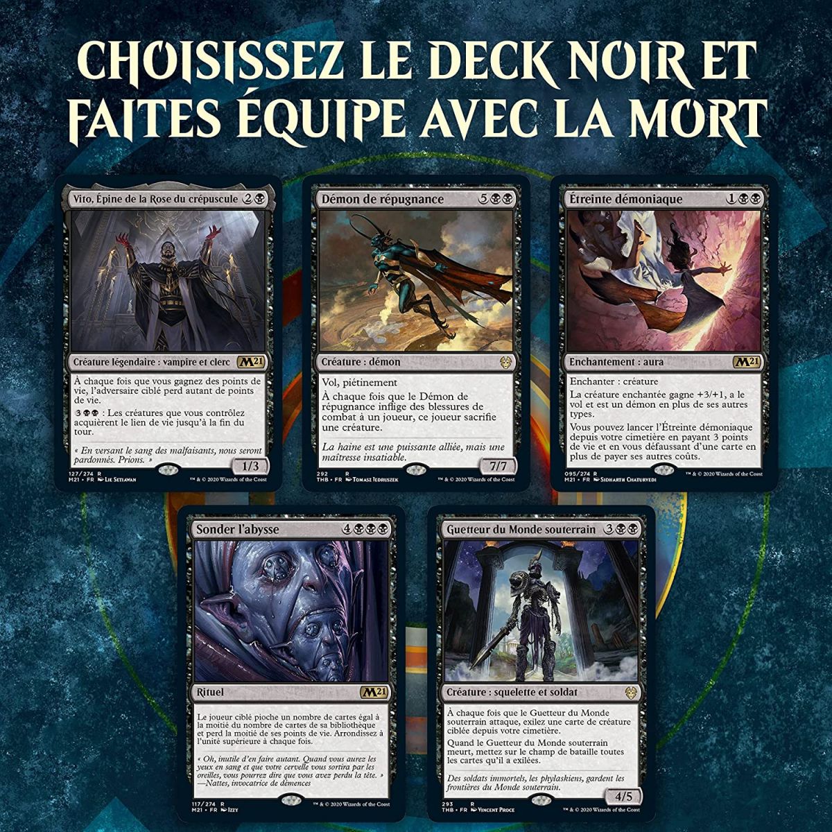 cartes magic deck de noir